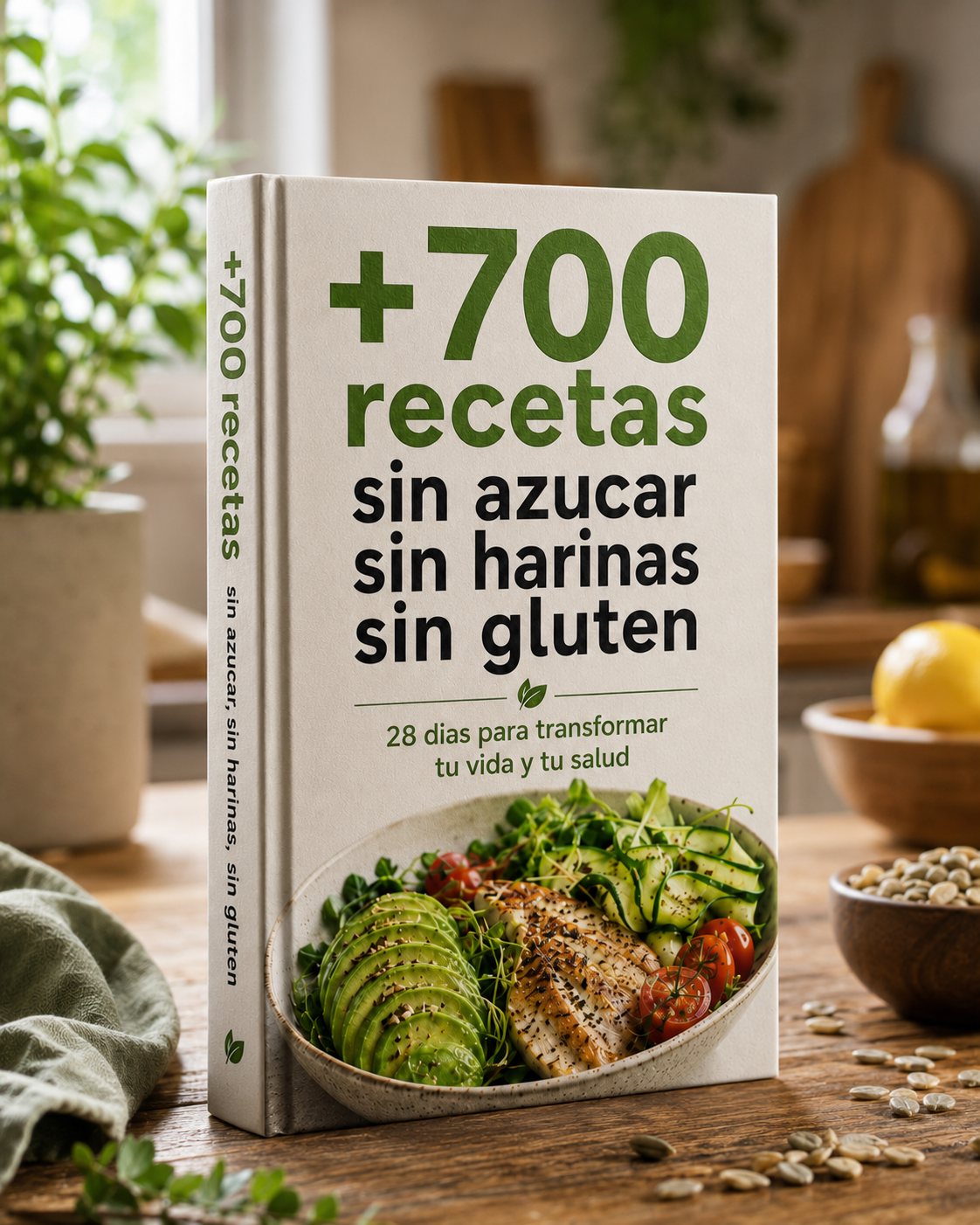 Transforma tu vida en 28 dias: +700 RECETAS ANTIINFLAMATORIAS CERO AZUCAR, CERO HARINA, CERO GLUTEN